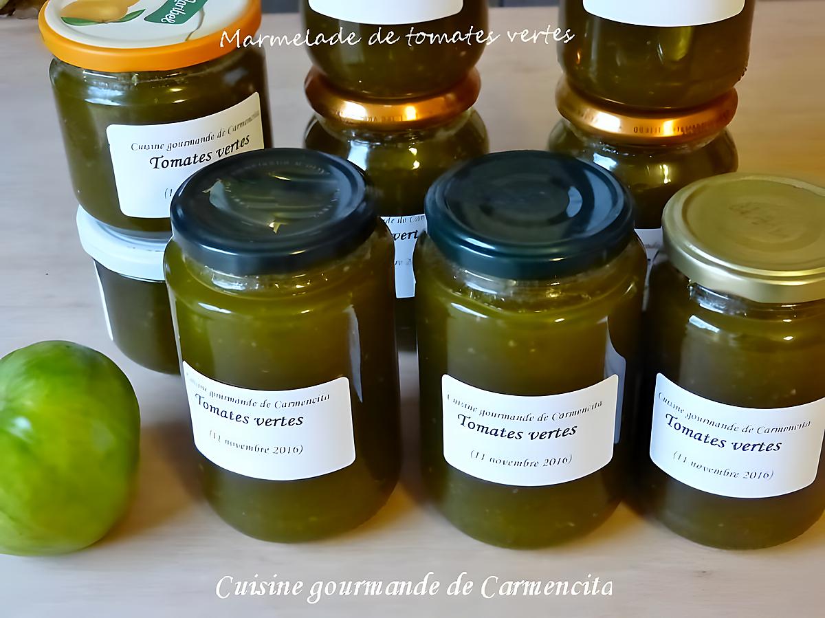 recette Marmelade de tomatess vertes au citron