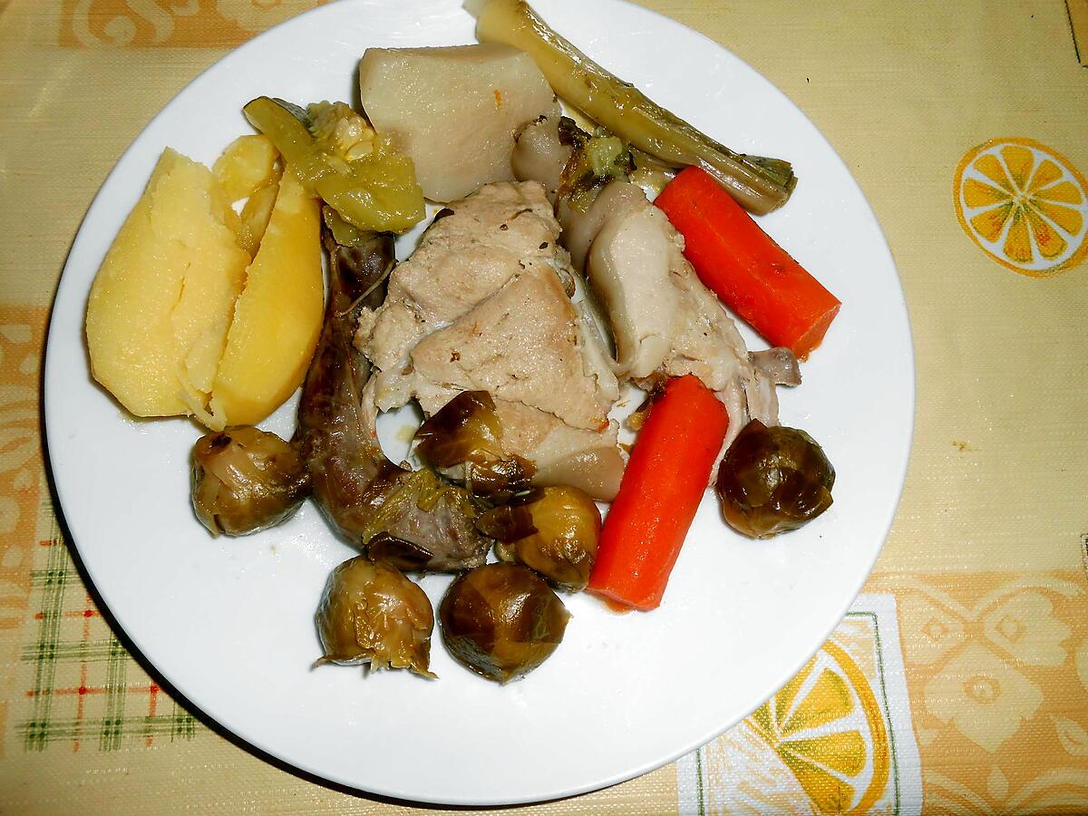 recette QUEUE DE COCHON EN POT AU FEU