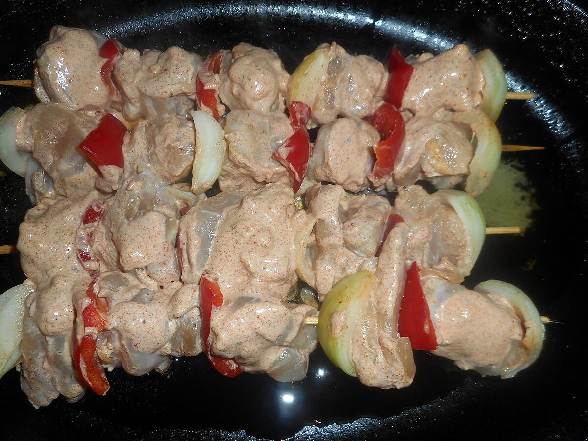 recette Brochettes de poulet au paprika