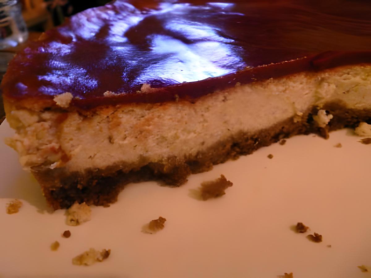 recette Cheesecake aux amandes et coulis de framboises
