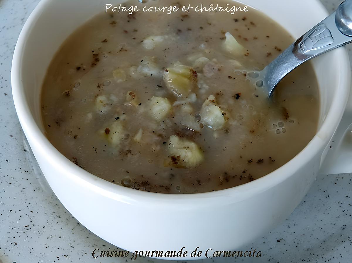 recette Potage de courge et châtaignes