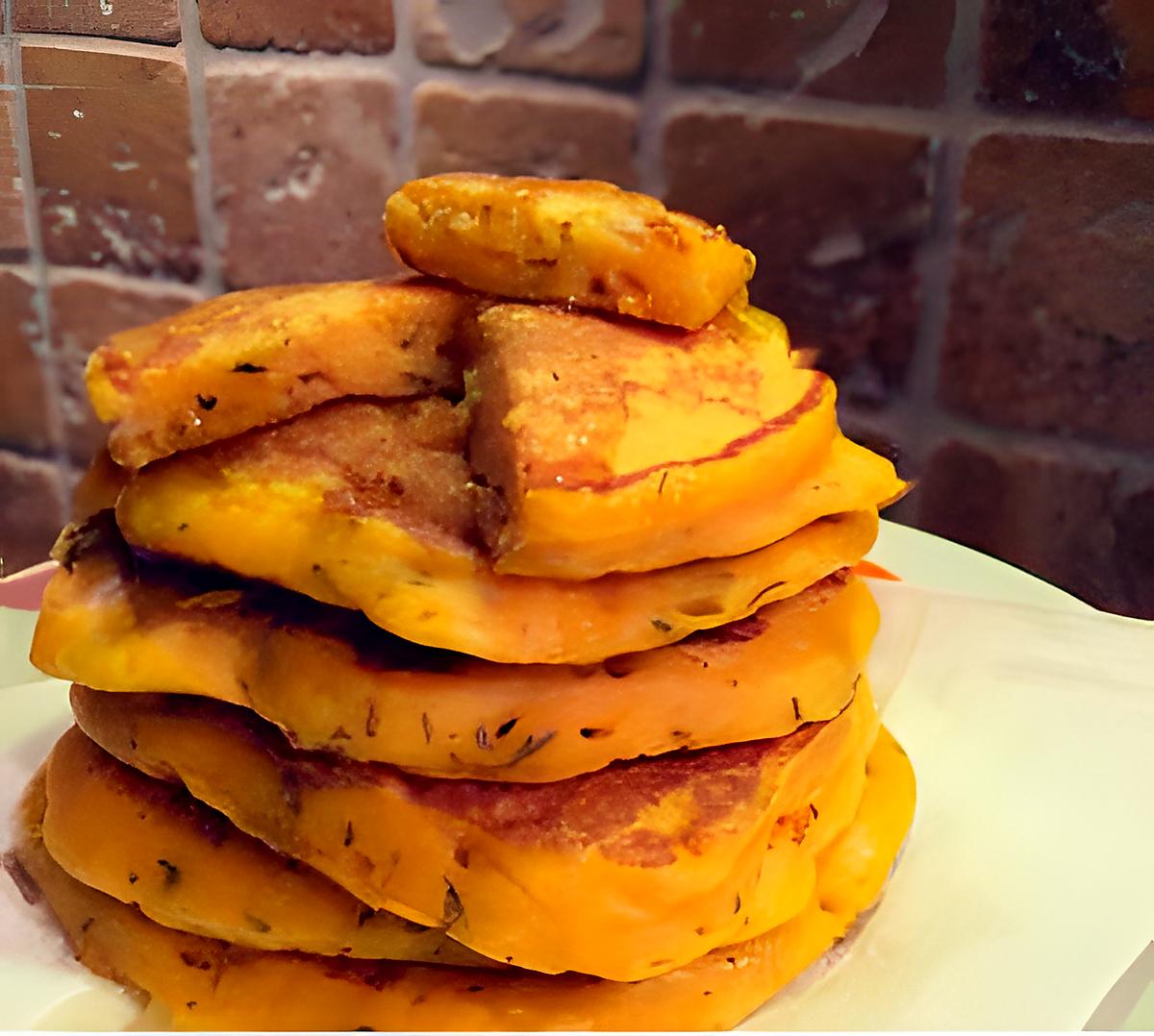 recette Pancakes de butternut, chèvre & miel