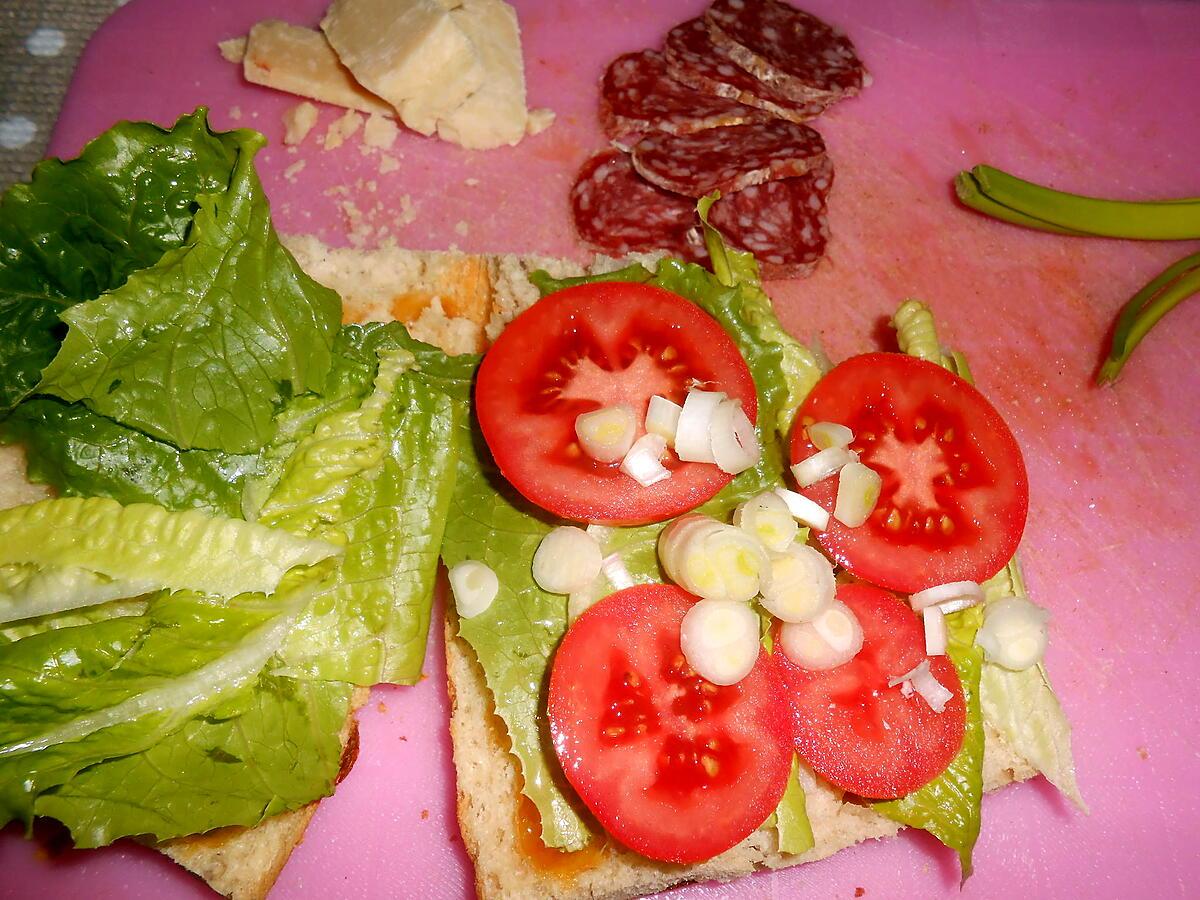 recette SANDWICH A LA FOCACCIA AUX 3 FROMAGES