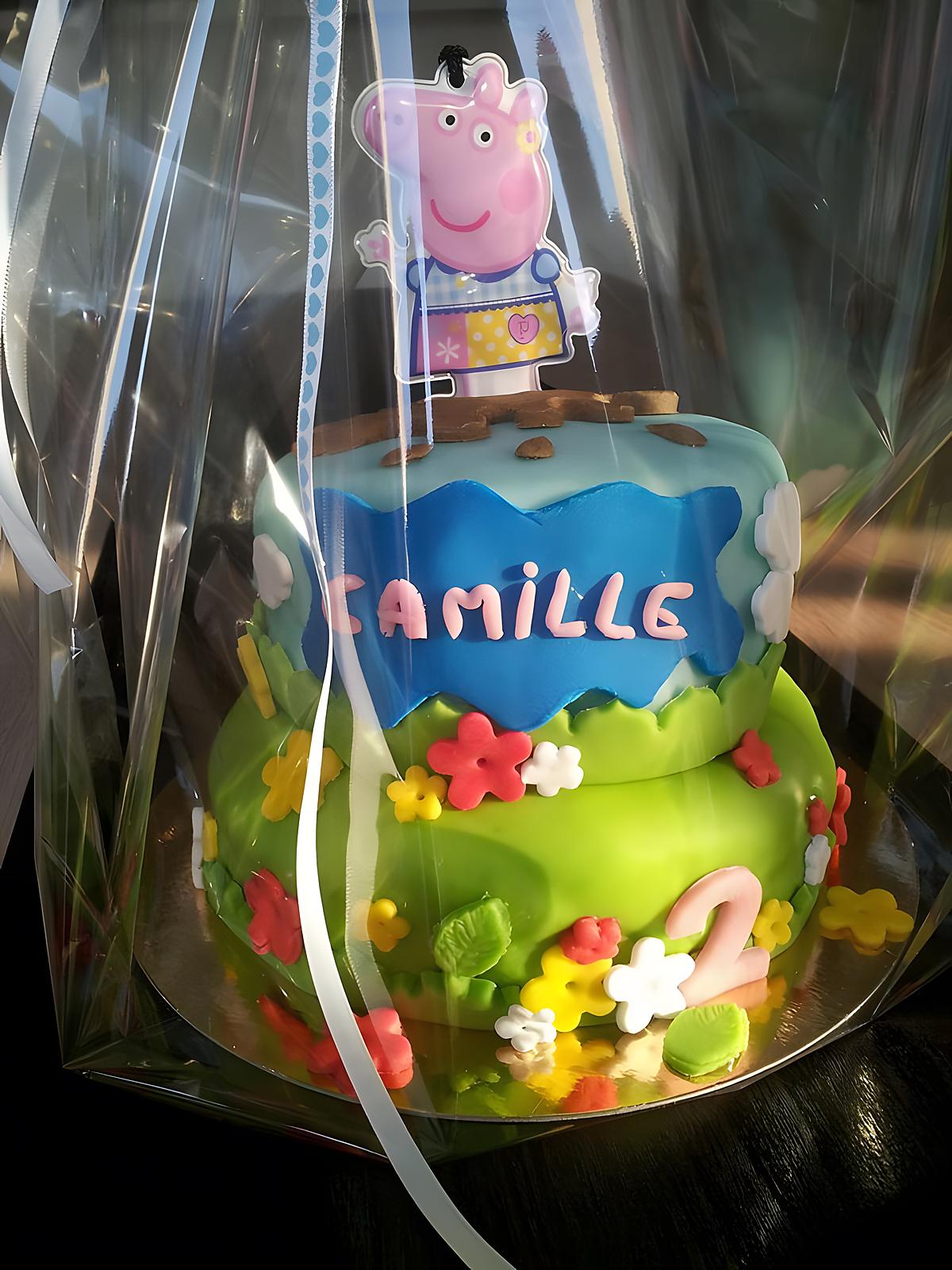 recette Gâteau d'anniversaire:Peppa Pig