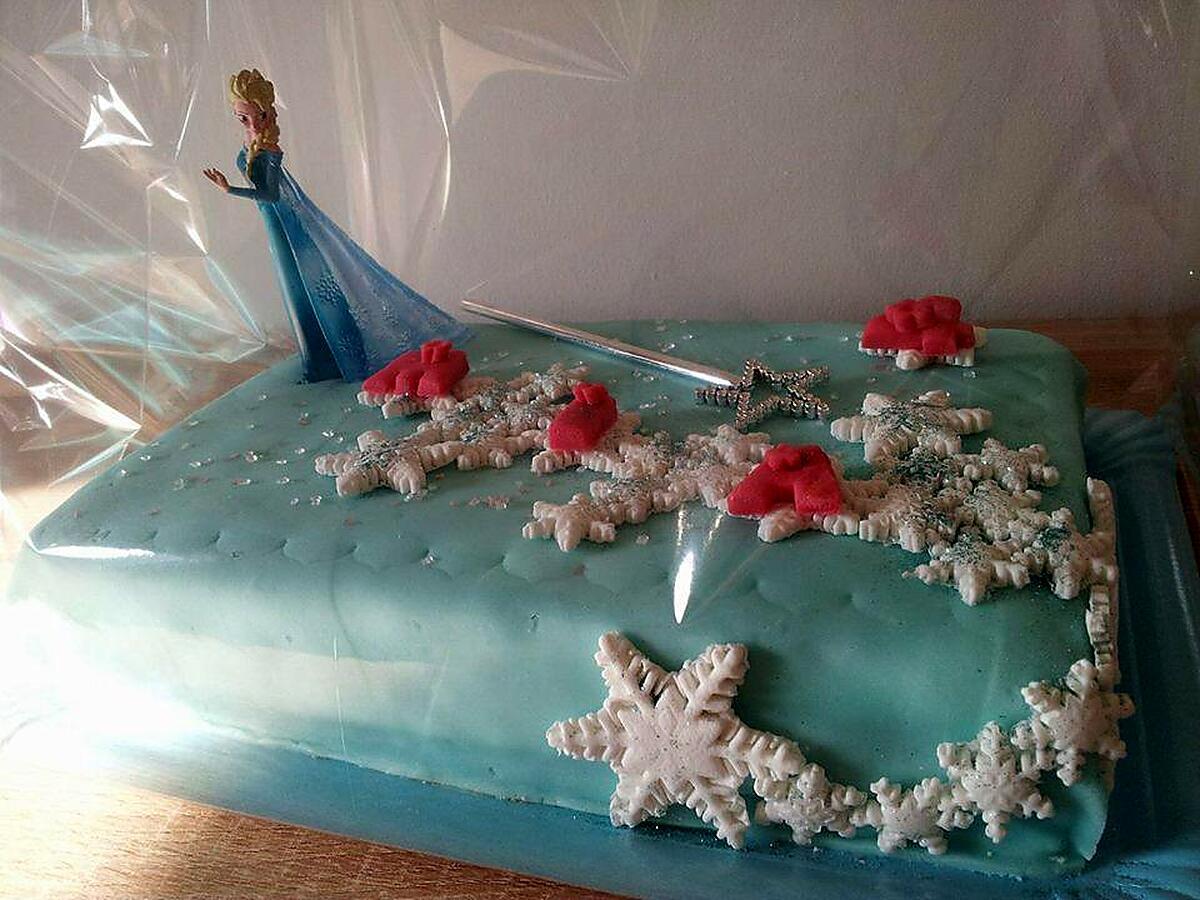 recette Gateau d'anniversaire:La reine des neiges