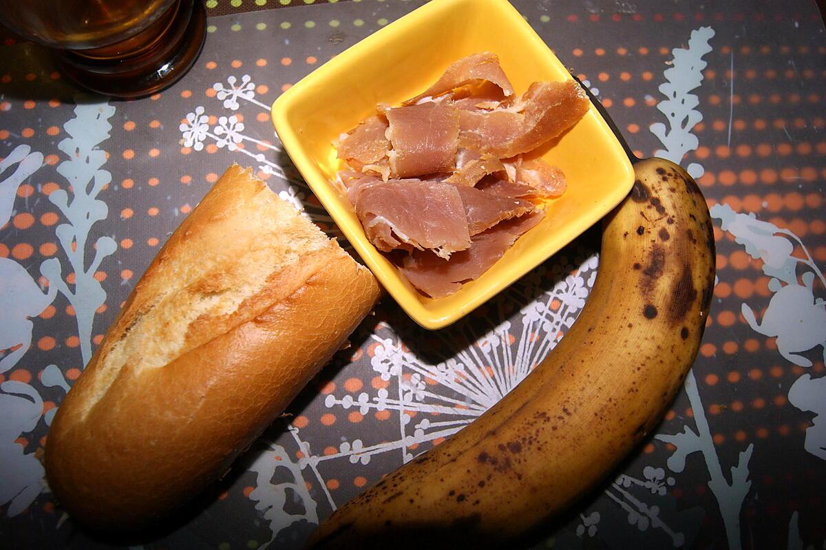 recette Sandwich banane/bacon fumé