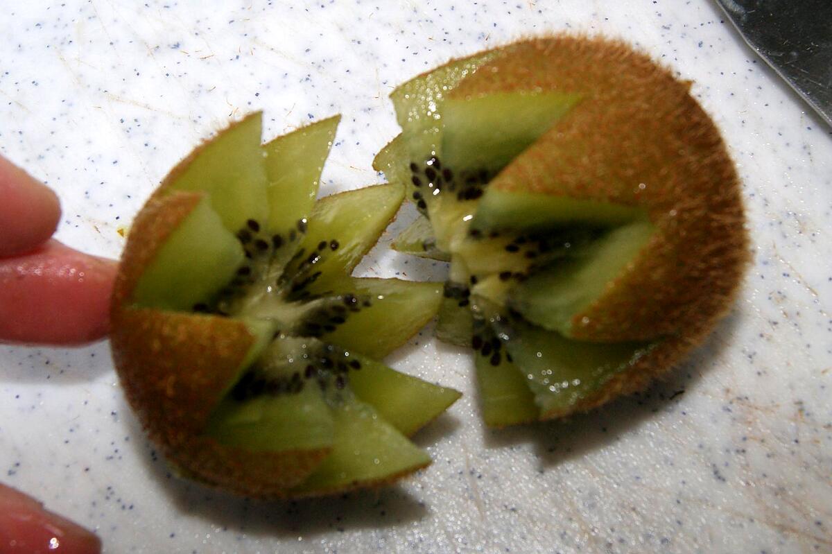 recette Kiwi en fleur de lotus