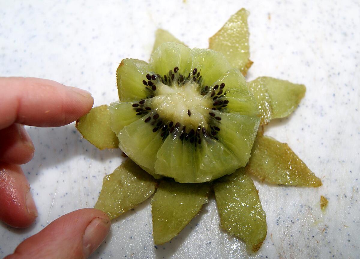 recette Kiwi en fleur de lotus