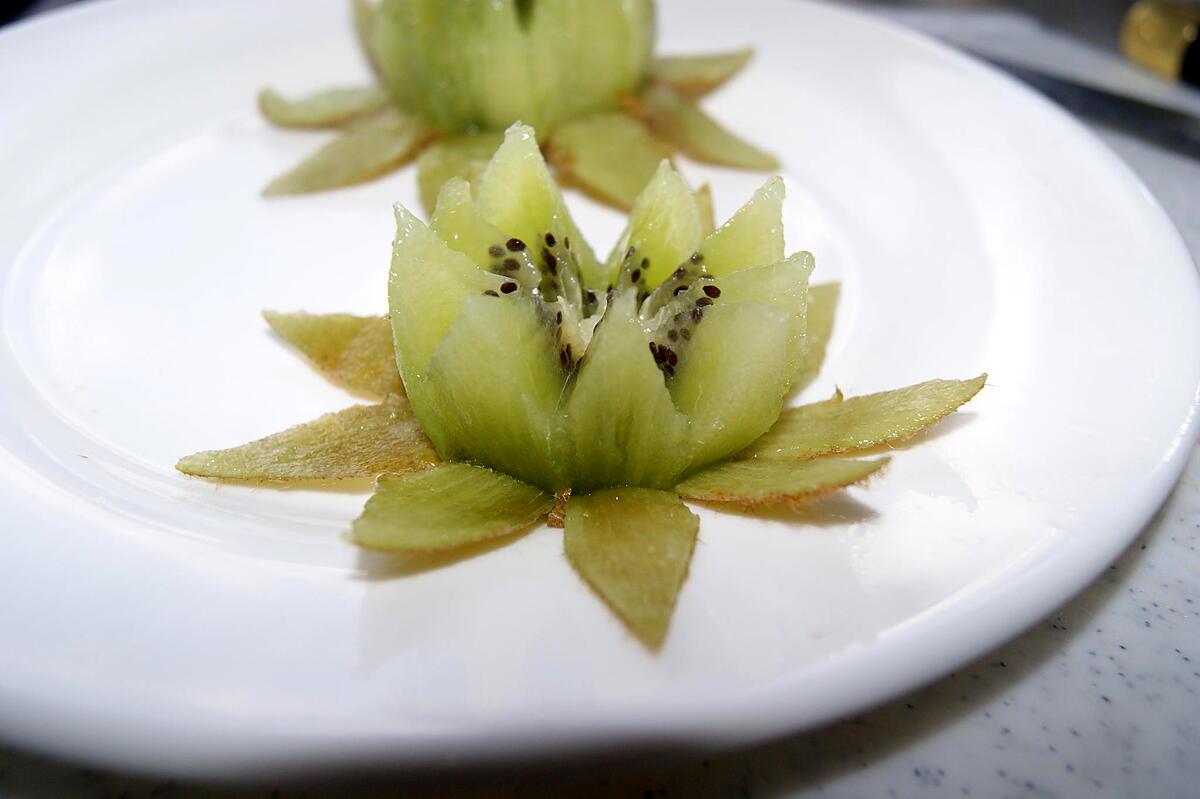 recette Kiwi en fleur de lotus
