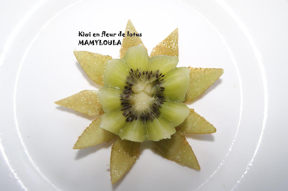 recette Kiwi en fleur de lotus