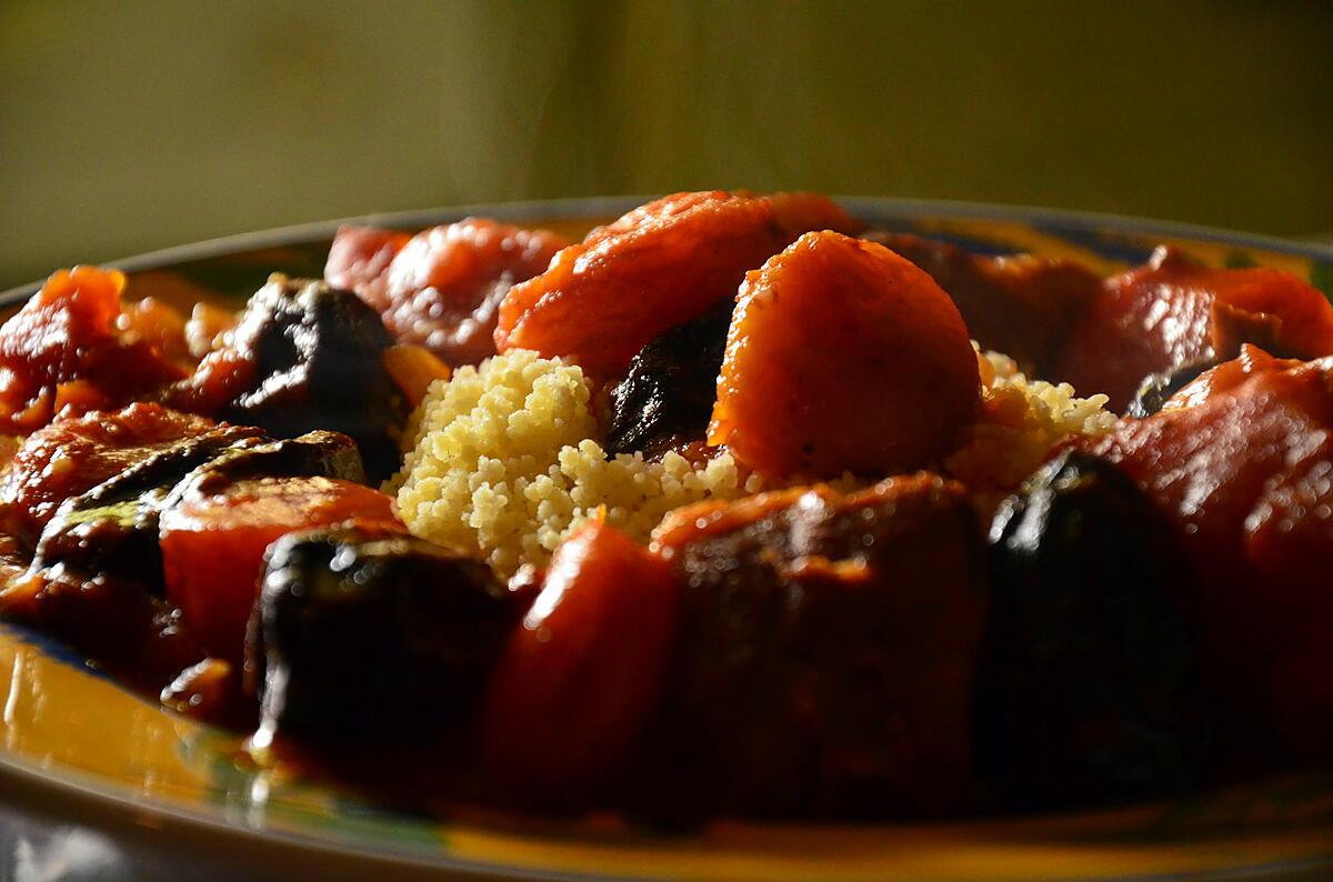 recette Tajine d'agneau au potiron, pruneaux et abricots secs