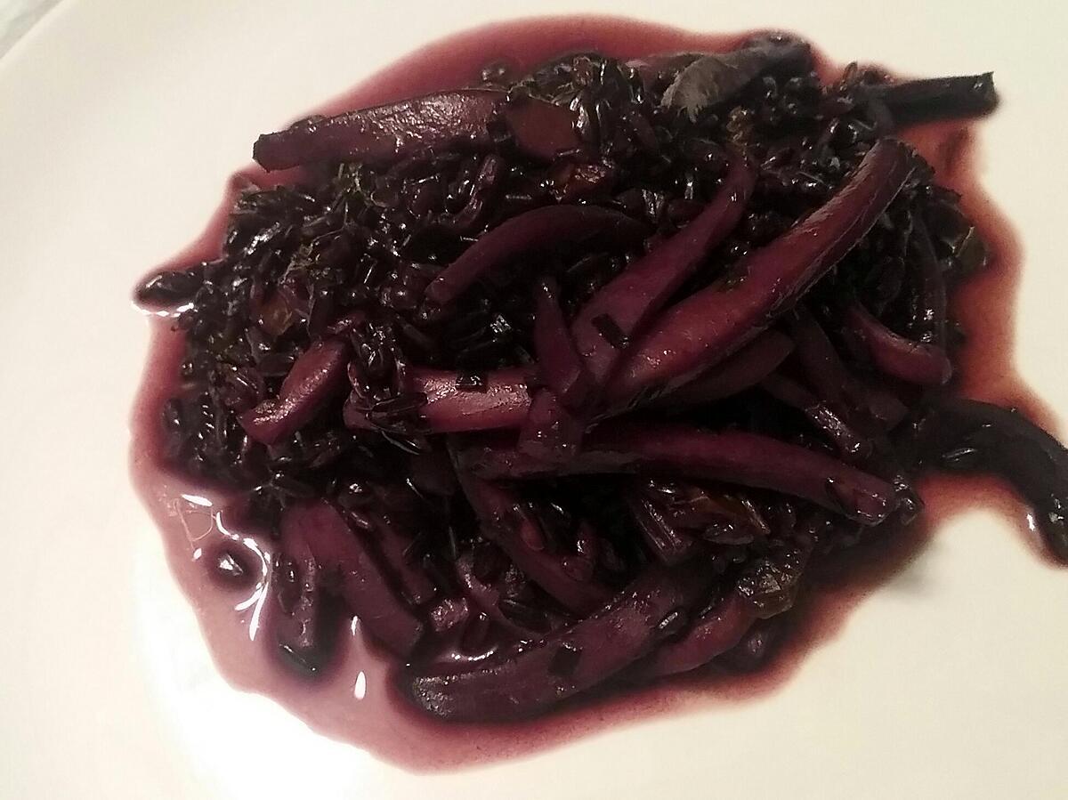 recette Risotto de riz noir et calamar