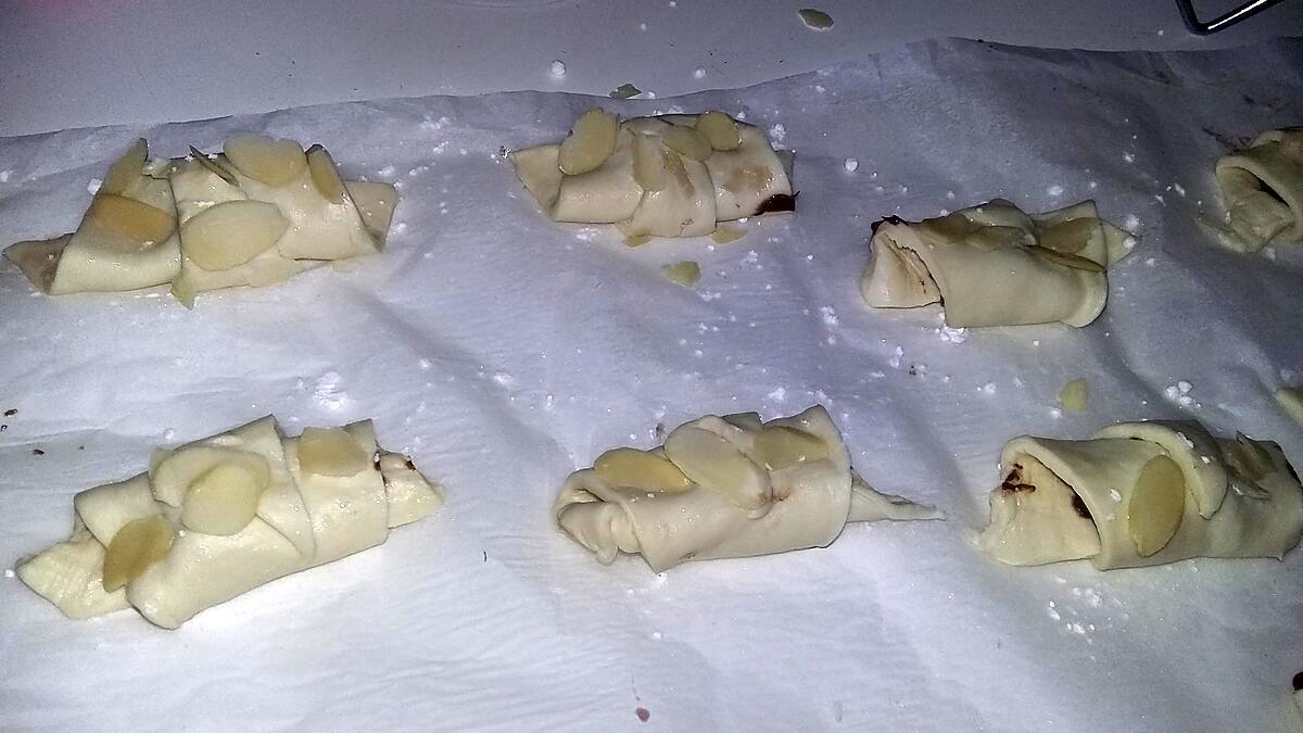 recette Minis croissants au Nutella amande