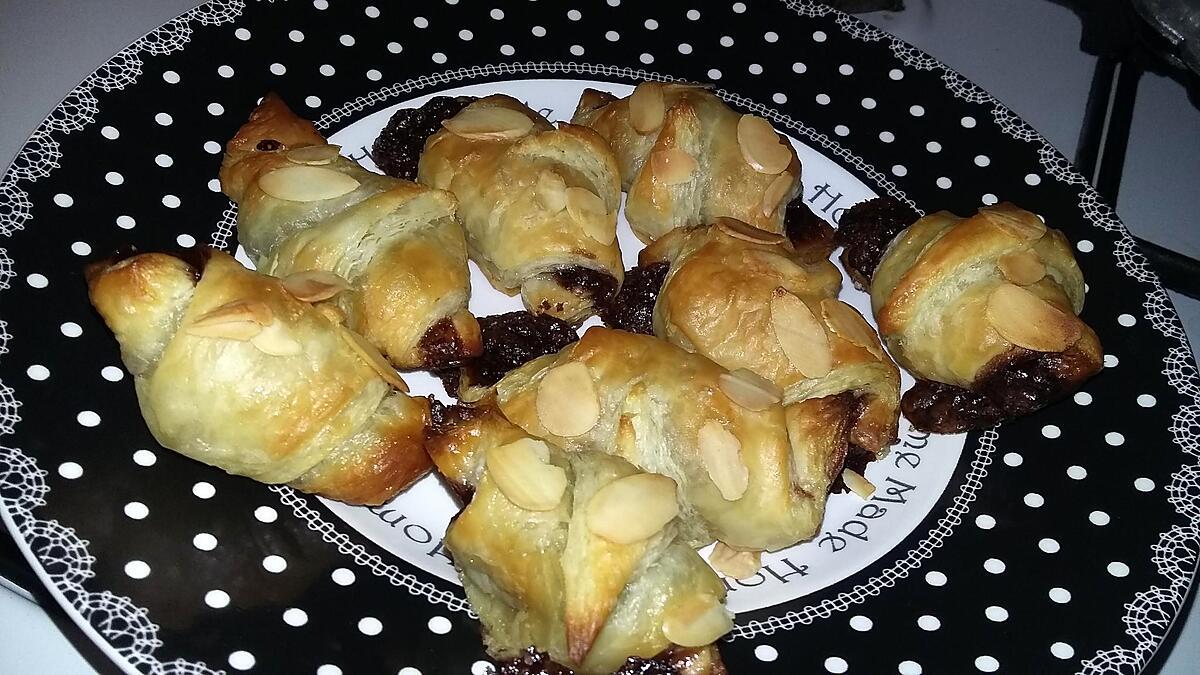 recette Minis croissants au Nutella amande