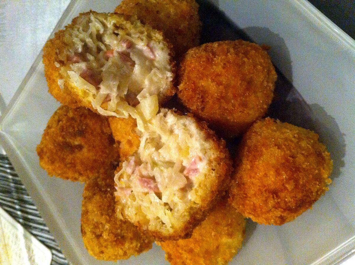 recette Cromesquis aux restes de choucroute