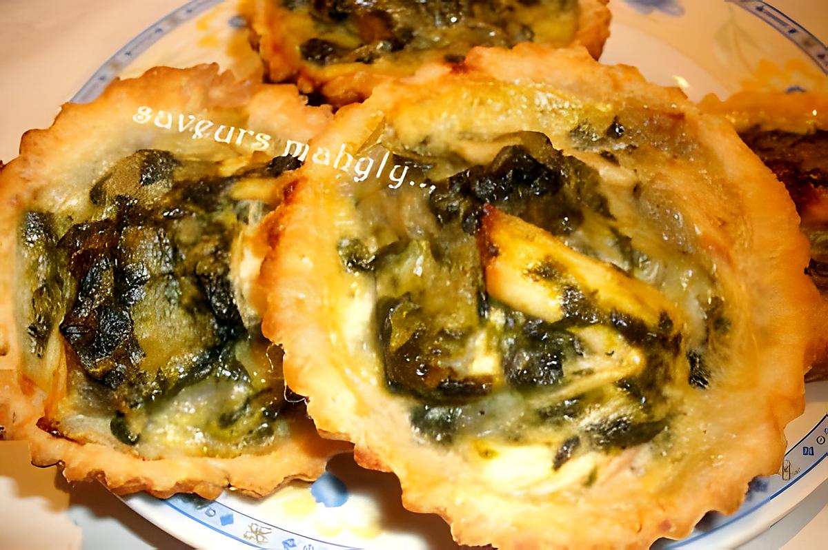 recette mini quiches aux épinard -poulet