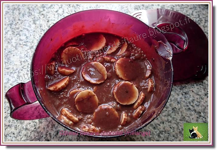 recette Gâteau banane, chocolat et lait concentré