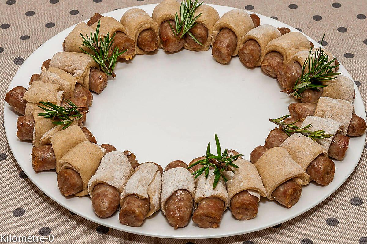 recette Couronne de Noël aux saucisses