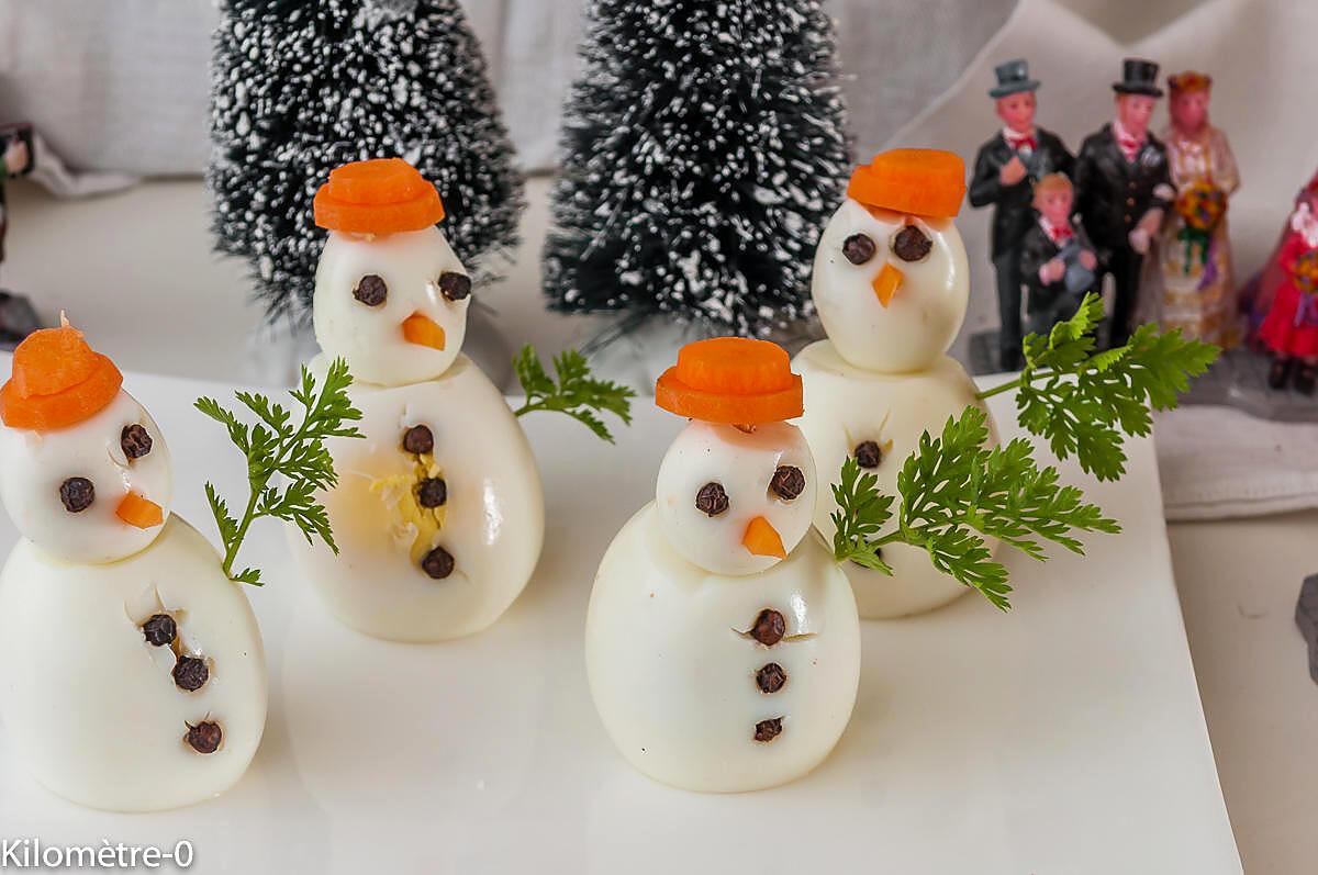 recette Oeufs bonhomme de neige