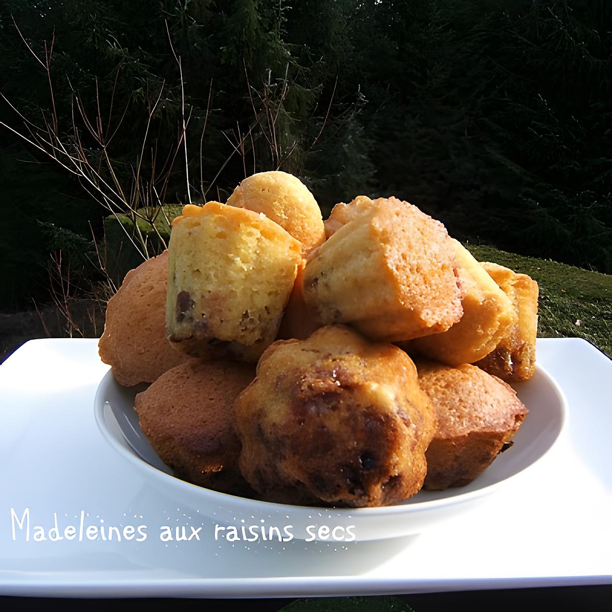 recette Madeleines aux raisins secs