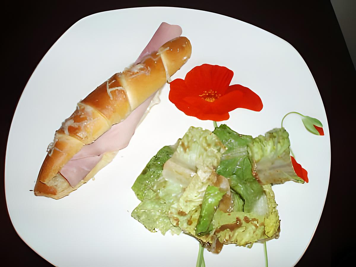 recette Croissant jambon fromage fait maison