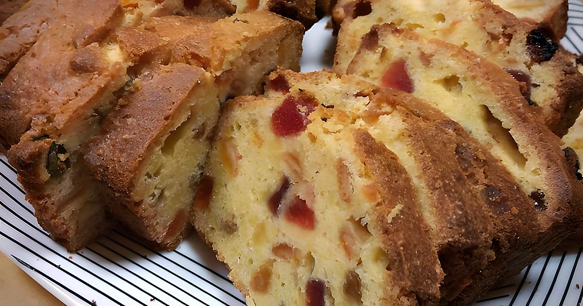 recette CAKE ROYAL AUX FRUITS CONFITS, MA RECETTE TRADITIONNELLE