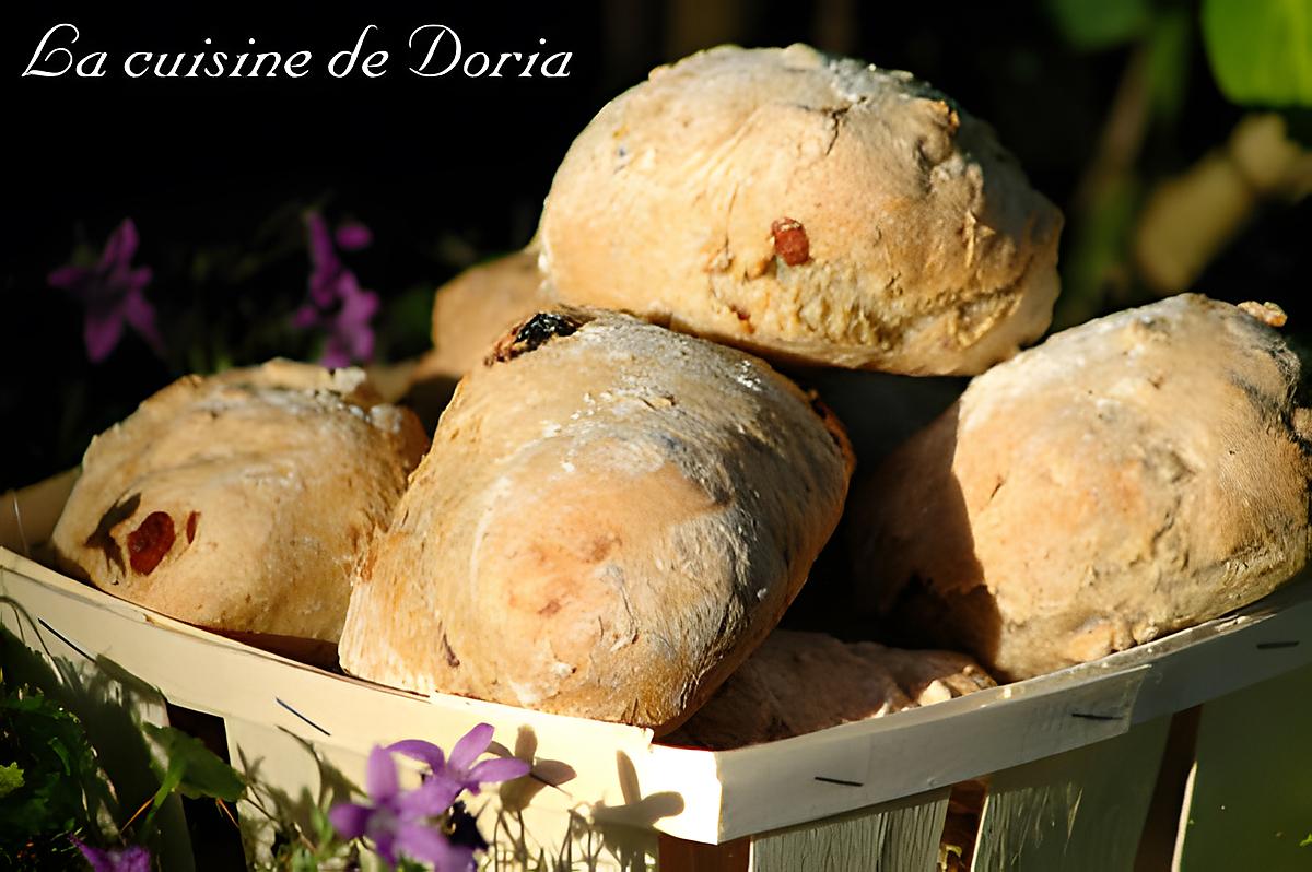 recette Petits pains aux cranberries et thé à la rose