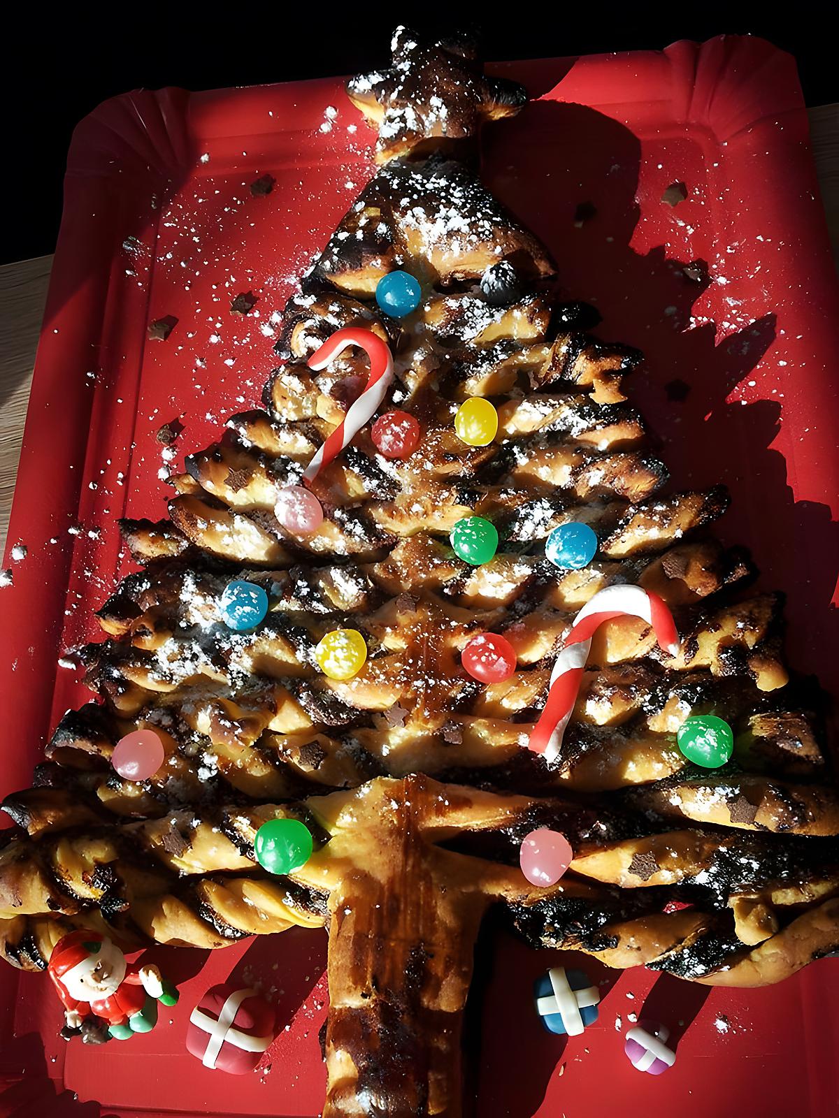 recette Sapin de noel feuilleté au nutella