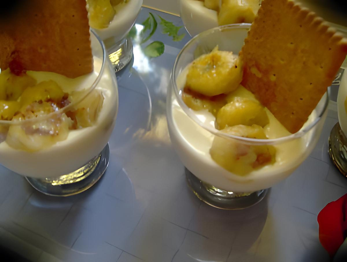 recette verrines a la bananes fromage blanc