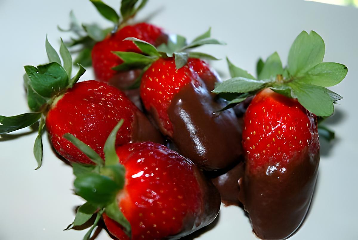 recette Fraises au chocolat