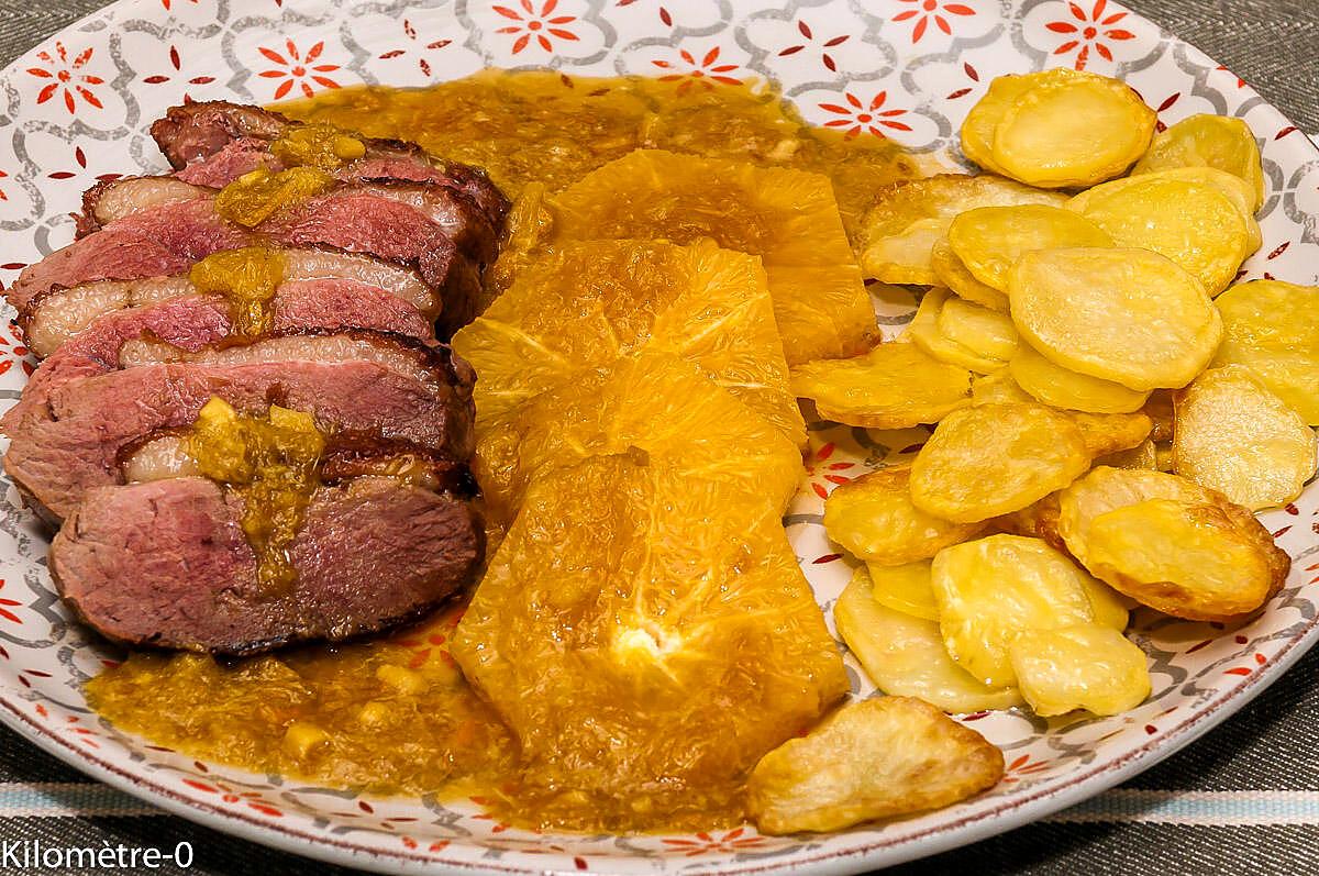 recette Magret de canard à l'orange et au gingembre