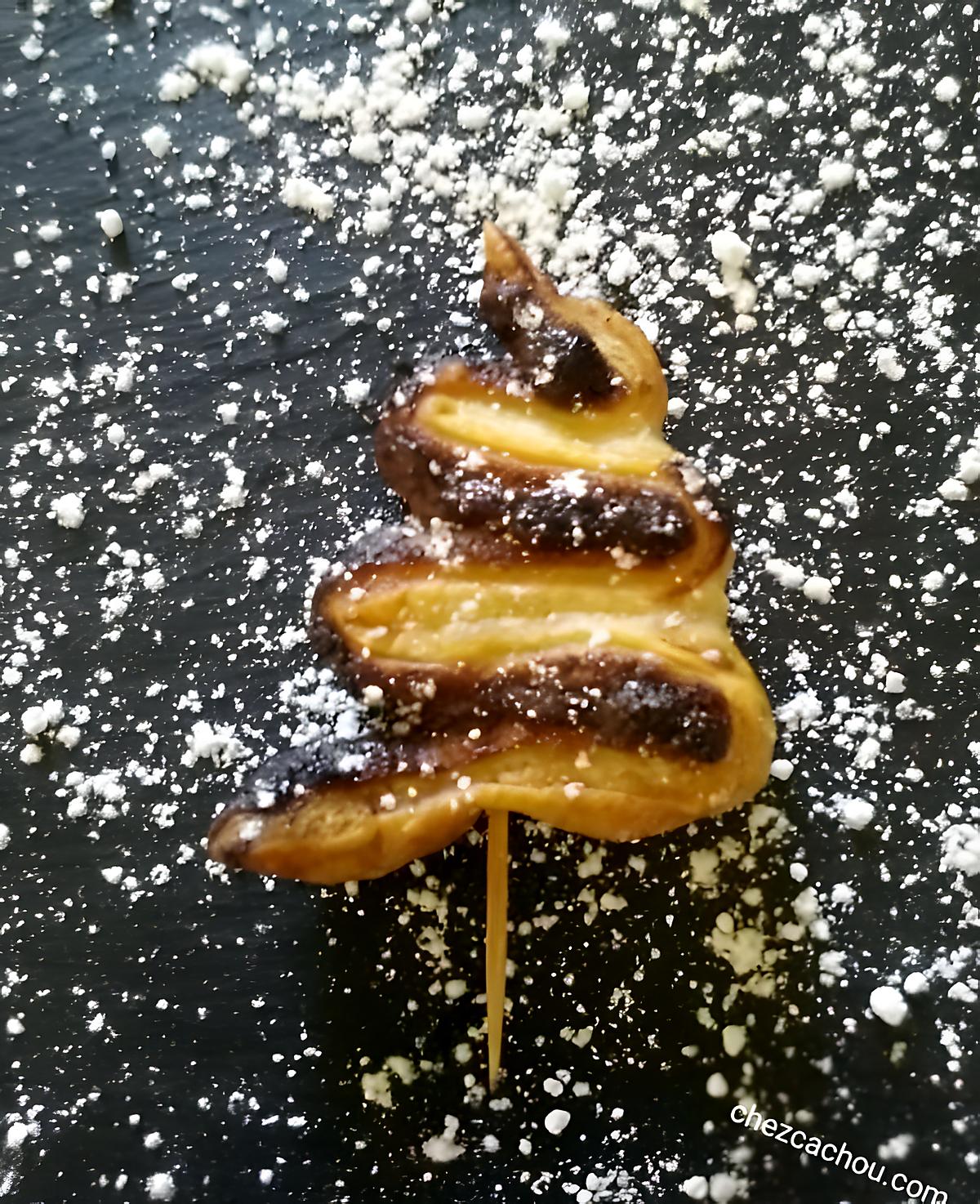 recette Sapins feuilletés au nutella