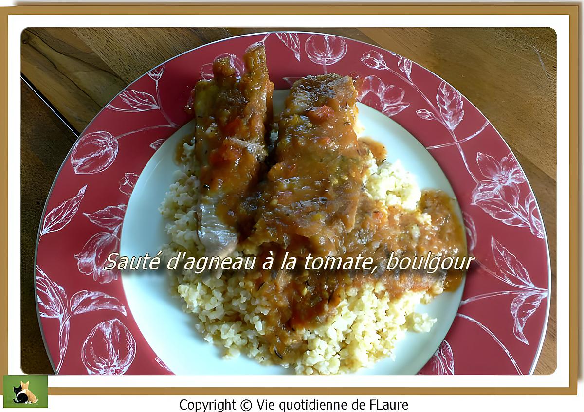 recette Sauté d'agneau à la tomate, boulgour