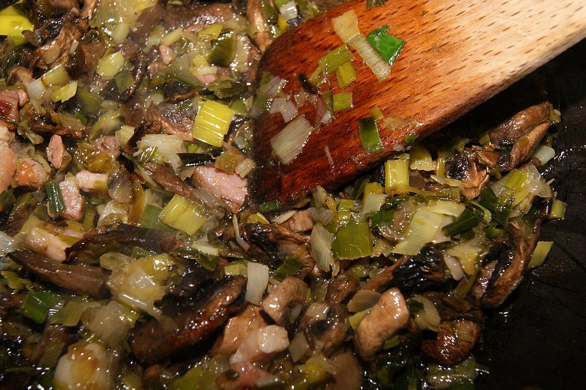 recette Joues de cabillaud braisées aux poireaux/champignons et sauce crémeuse