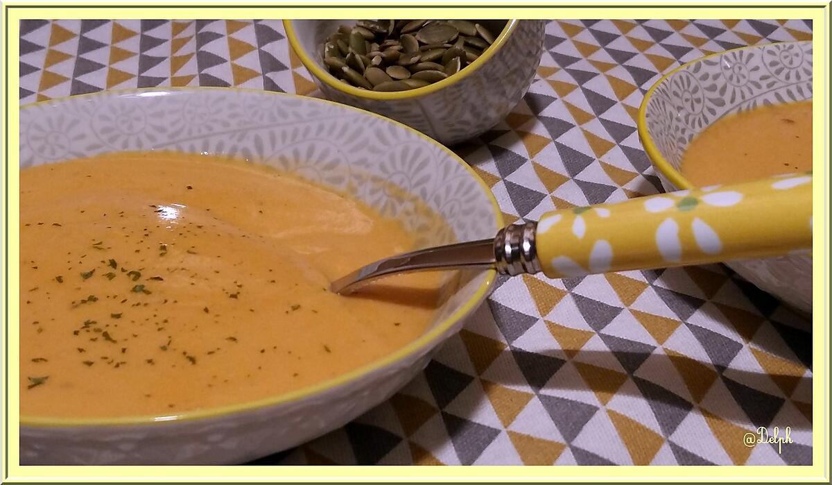 recette Velouté de Courge Butternut et Patate Douce.