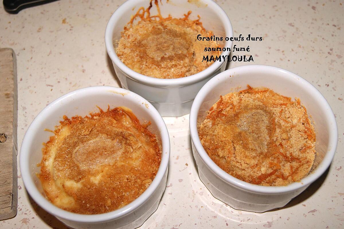 recette Gratin de saumon fumé/oeuf dur