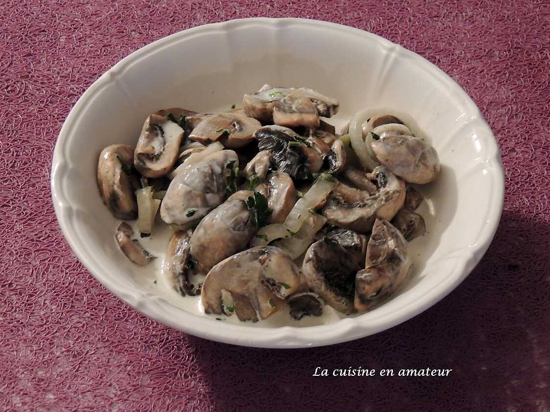Champignons à la crème et au persil