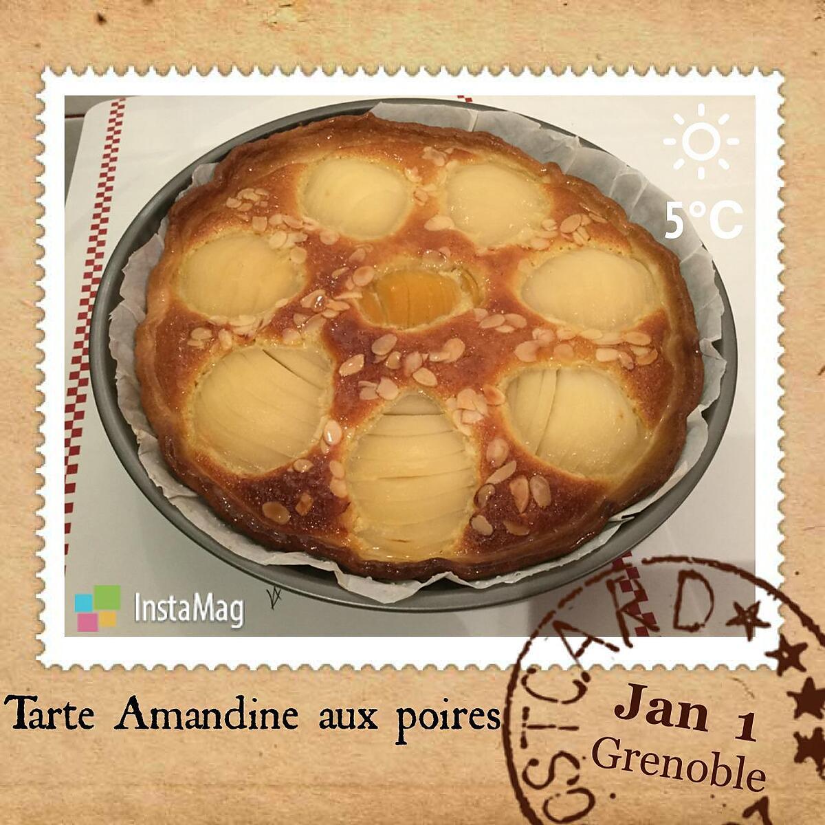 recette TARTE AMANDINE AUX POIRES