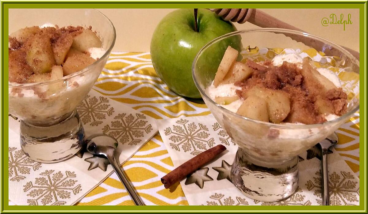 recette Verrines de Pommes Spéculoos et Cannelle