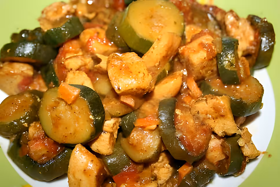 recette POULET AUX COURGETTES FACON TAGINE