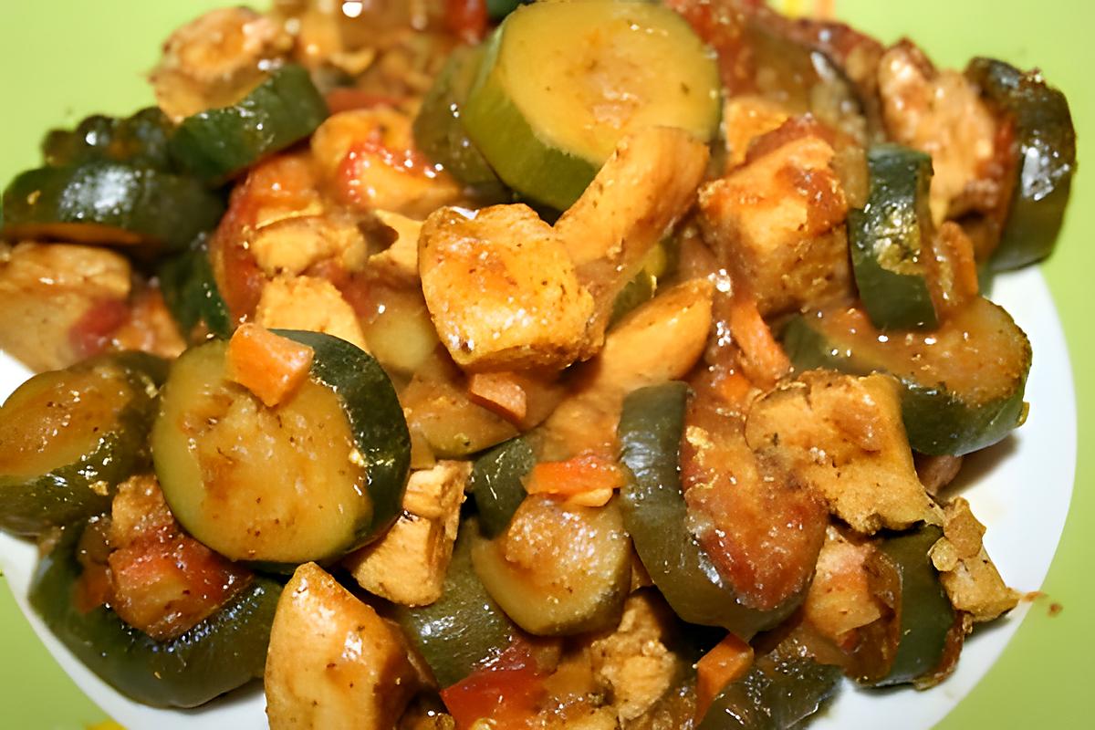 recette POULET AUX COURGETTES FACON TAGINE