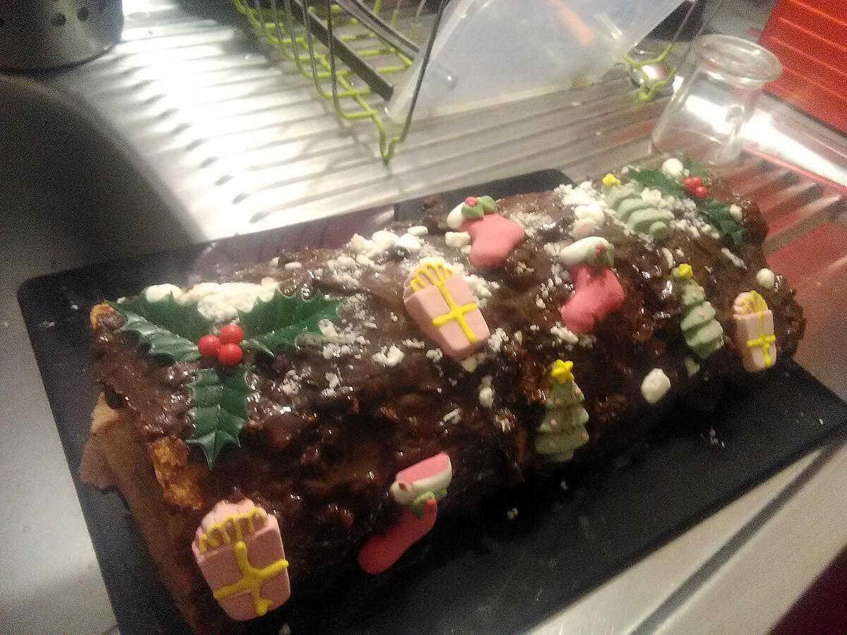 recette Bûche de Noël eneigé au mascarpone Nutella