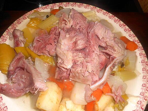 Recette de Palette demi-sel en pot au feu