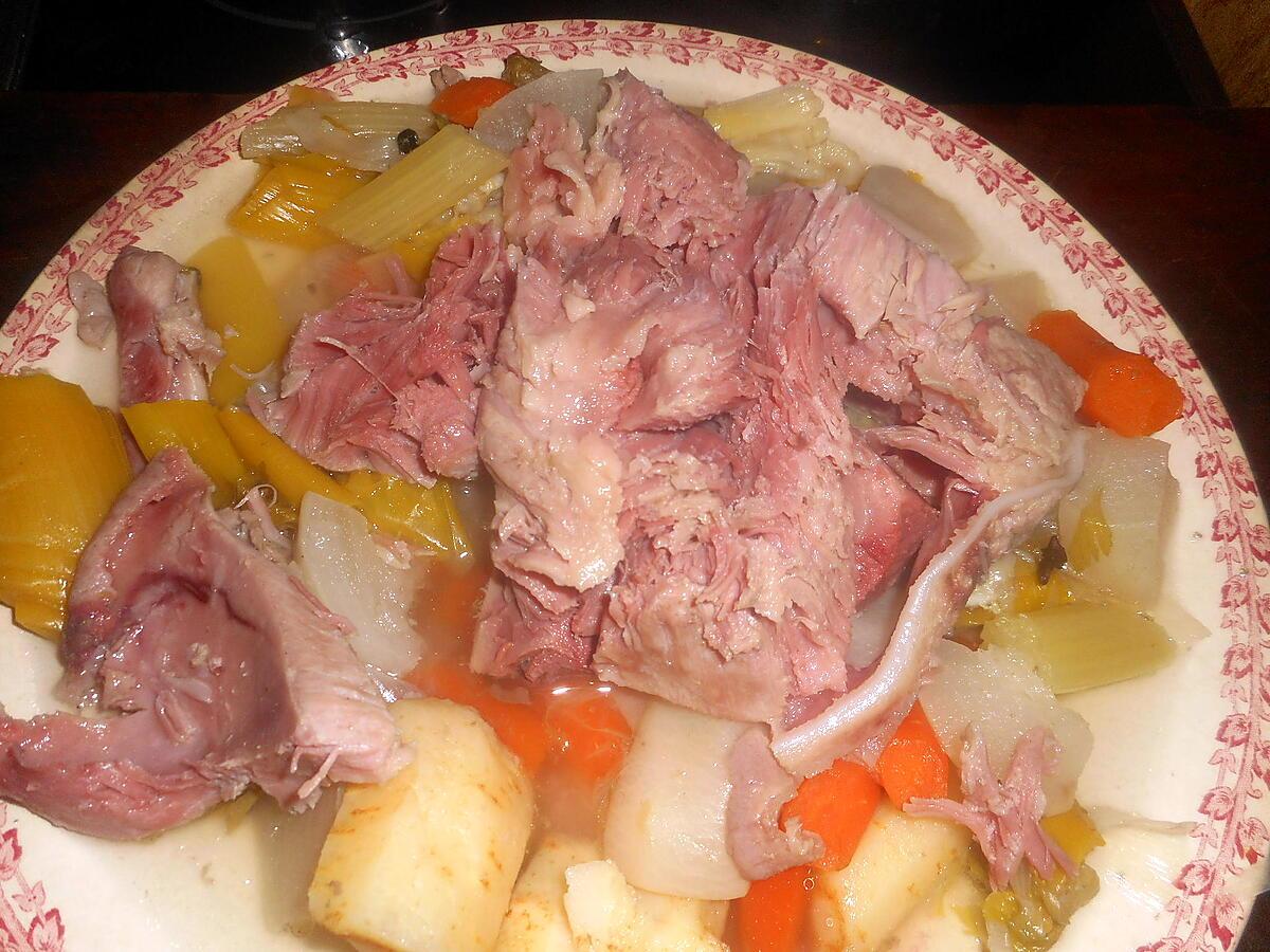 recette Palette demi-sel en pot au feu