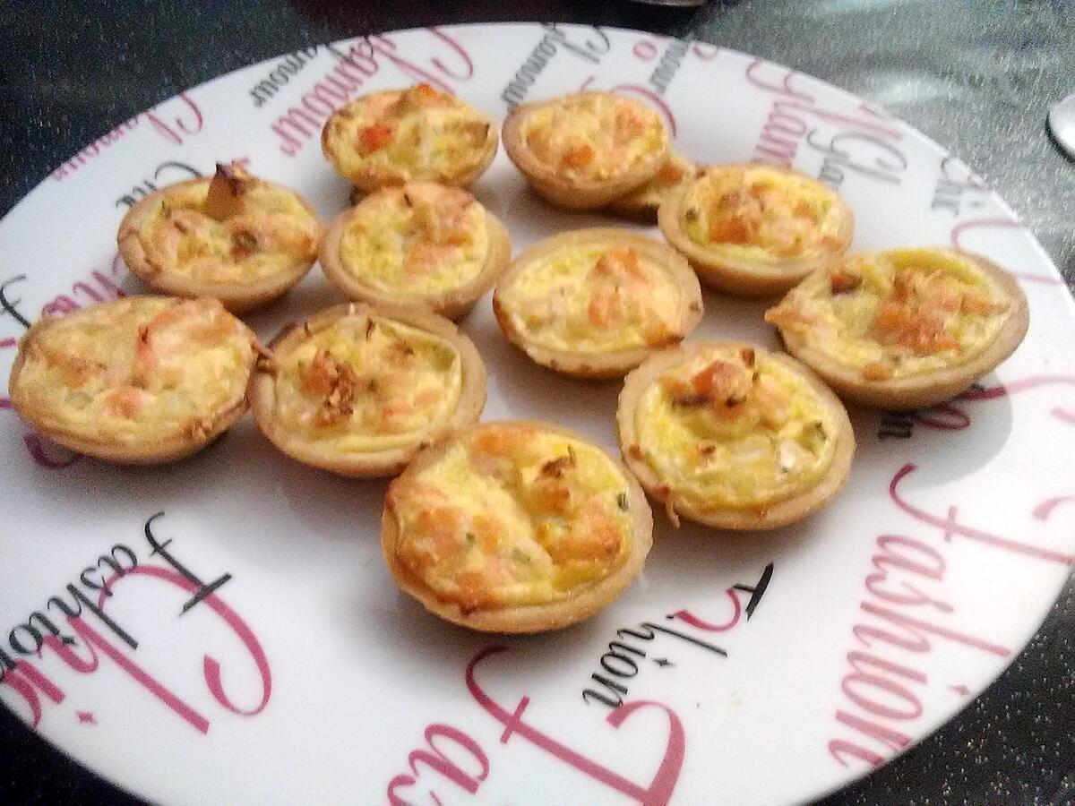 recette Minis tartelettes saumon crevettes