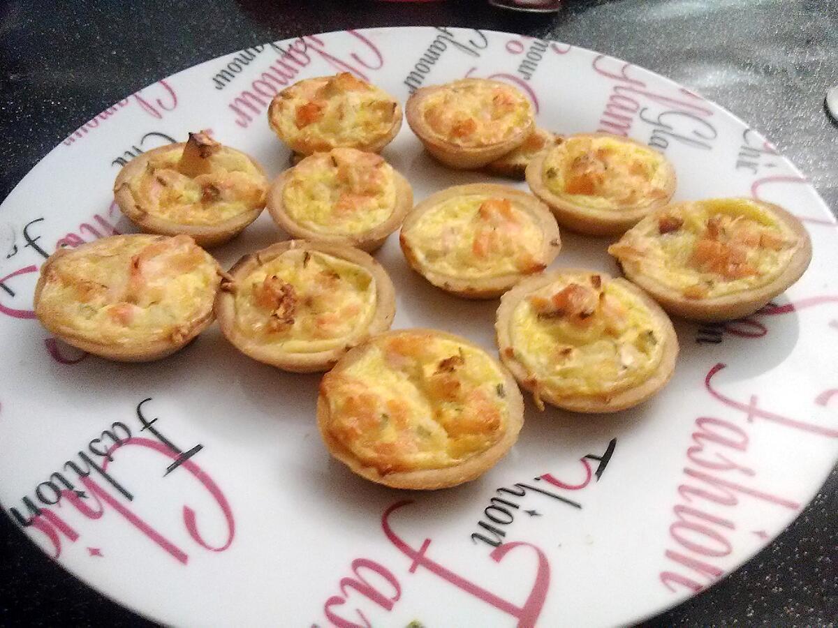 recette Minis tartelettes saumon crevettes