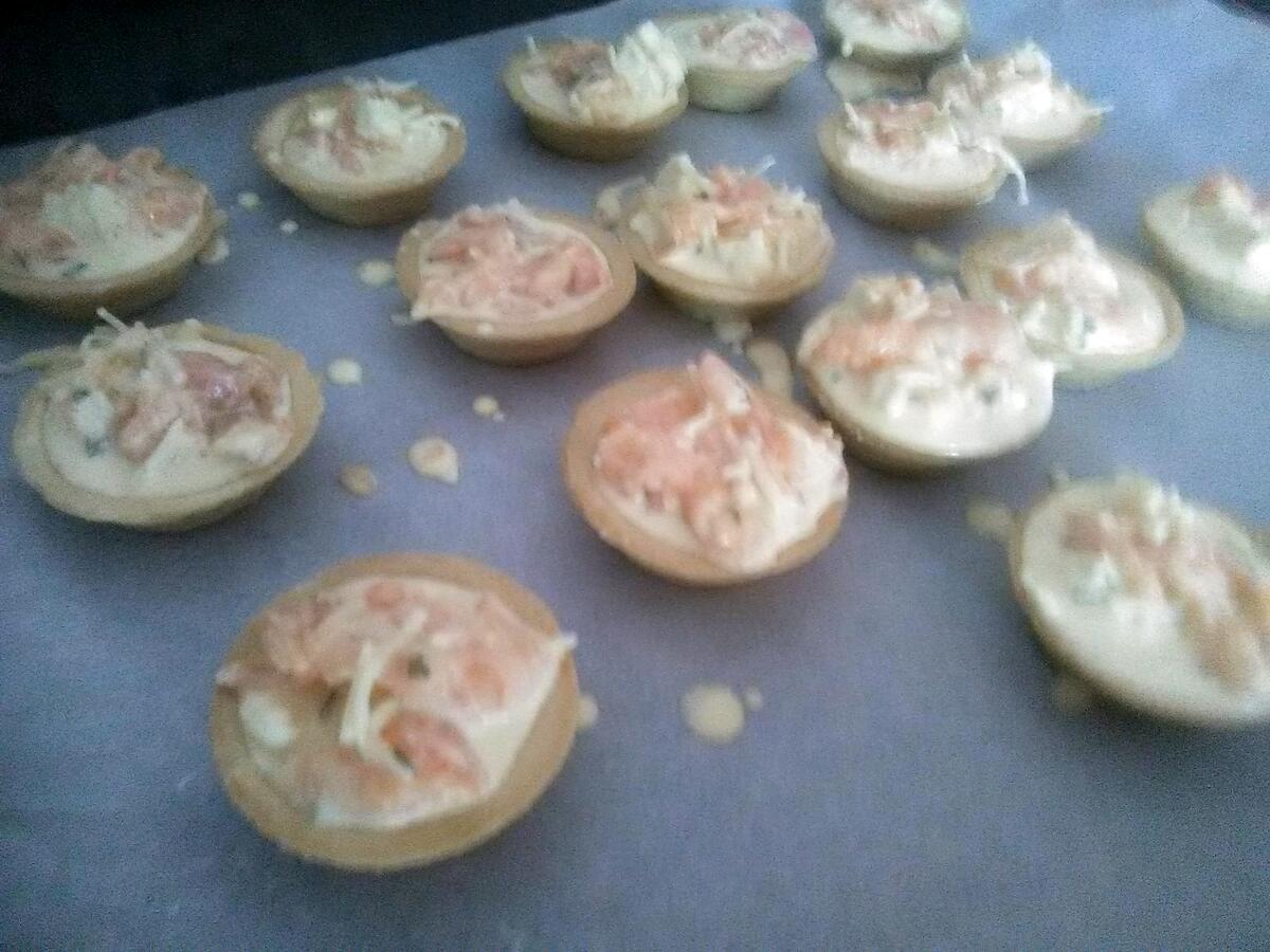 recette Minis tartelettes saumon crevettes