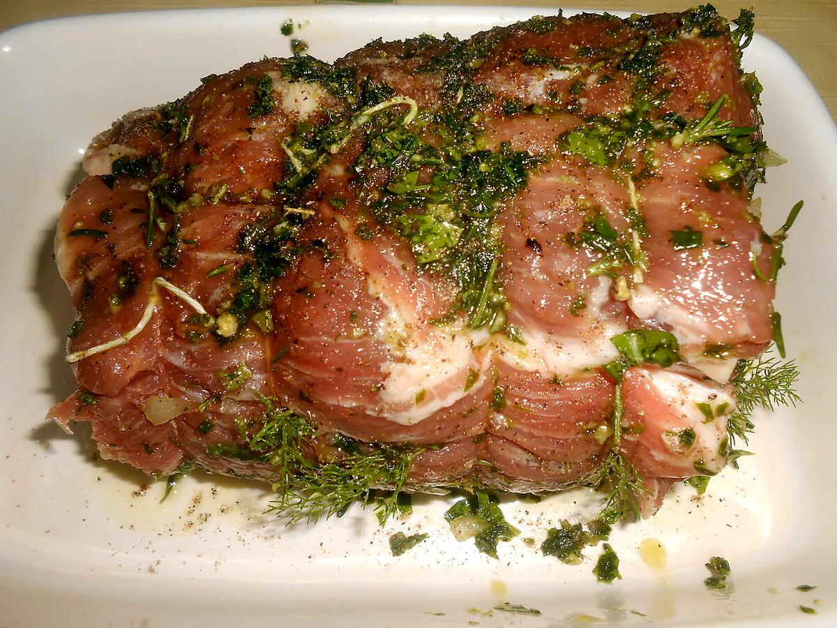 recette ROTI DE PORC EN PORCHETTA