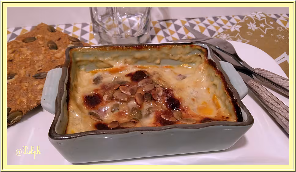 recette Gratin de Potimarron au magret de canard et Chèvre