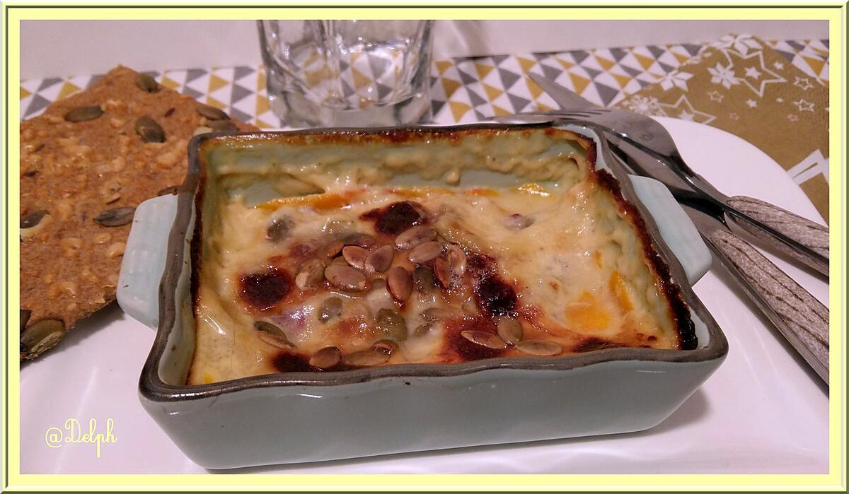 recette Gratin de Potimarron au magret de canard et Chèvre